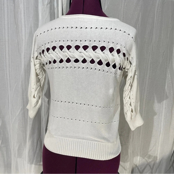 Armani exchange small white knitted sweater - Picture 3 of 8